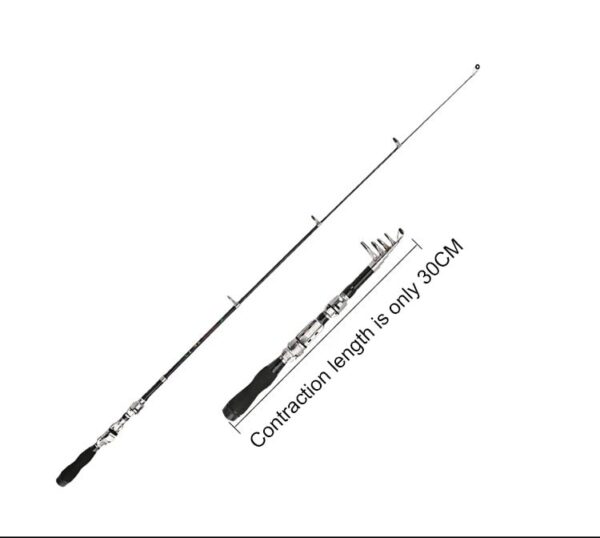 1m-2.1m Super Hard Mini Fishing Rod - Image 3