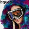 Luxury Rhinestone Snow Goggles - Image 2